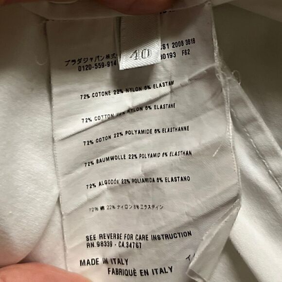 Prada White Bubble Mini Dress Blouse with Pockets - Picture 13 of 16